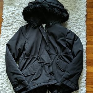 Zara Black Winter Coat - M